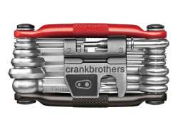 Crankbrothers Multitool 19-Teilig Aluminium - Schwarz/Rot