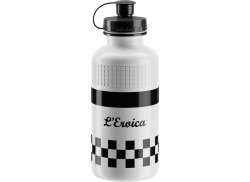 Elite Eroica Vintage Trinkflasche 500cc - Weiß/Schwarz