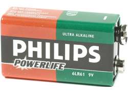 Philips Batterie 6F22 Powerlife 9 Volt