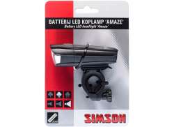 Simson Ameze Scheinwerfer LED Batterien - Schwarz