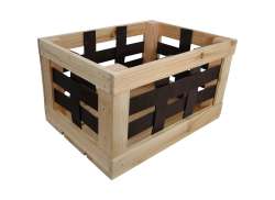 Woodybox Fahrrad-Kiste 20L Aus Holz/Leder - Braun