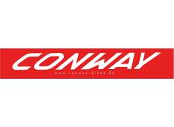 Conway Aufkleber Logo Schriftzug - Rot/Wei&#223;