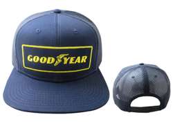 GoodYear Flat Bill Trucker M&#252;tze - Blau/Gelb