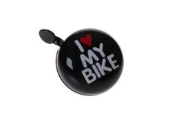HBS Fahrradklingel I Love My Bike Ding Dong &#216;60mm - Schwarz
