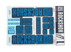 RockShox Aufklebersatz F&#252;r. &#216;35mm Dual Krone - Blau
