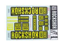 RockShox Aufklebersatz F&#252;r. &#216;35mm Dual Krone - Gelb