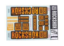 RockShox Aufklebersatz F&#252;r. &#216;35mm Dual Krone - Orange