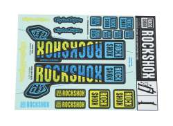 RockShox Aufklebersatz Troy Lee Design &#216;35mm - Blau/Gelb