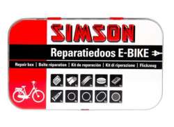 Simson E-Bike Reifenreparatur Set 10-Teilig - Rot/Wei&#223;