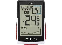 VDO R5 GPS Fahrradcomputer Set Drahtlos - Wei&#223;
