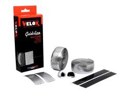 Velox Stuurtape Set Perforiert Glanz Metallic 2.5mm - Silber