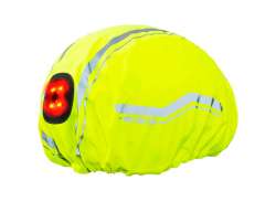 Wowow Corsa Regenschutz Fahrradhelm LED - Fluor Gelb